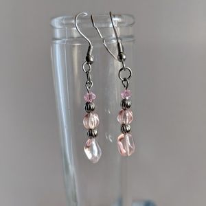 NWOT Pink Swarovski Ear Rings